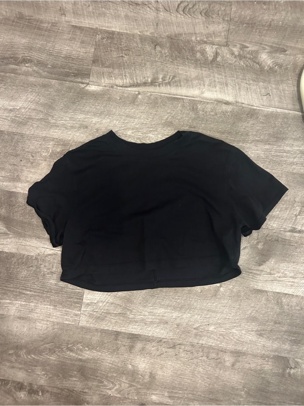 lululemon athletica Black Cropped Tee